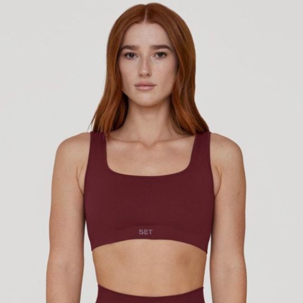 Set Active Sculptflex Box Cut Bra - Hug (maroon/burgundy)
